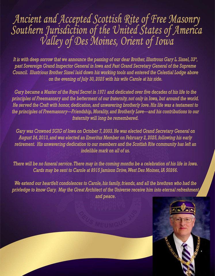 Gary Sissel Passing